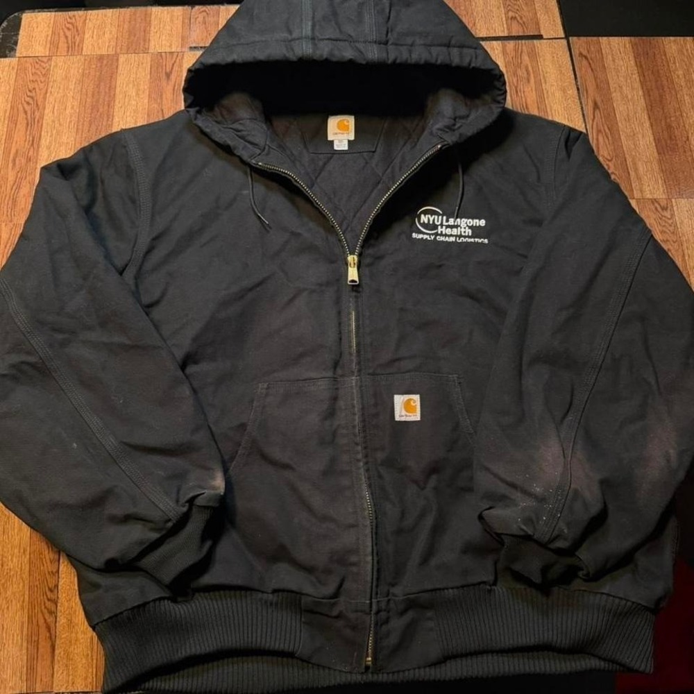 Carhartt Men's Black J131 Insulated Duck Workwear Jacket 3XL Tall